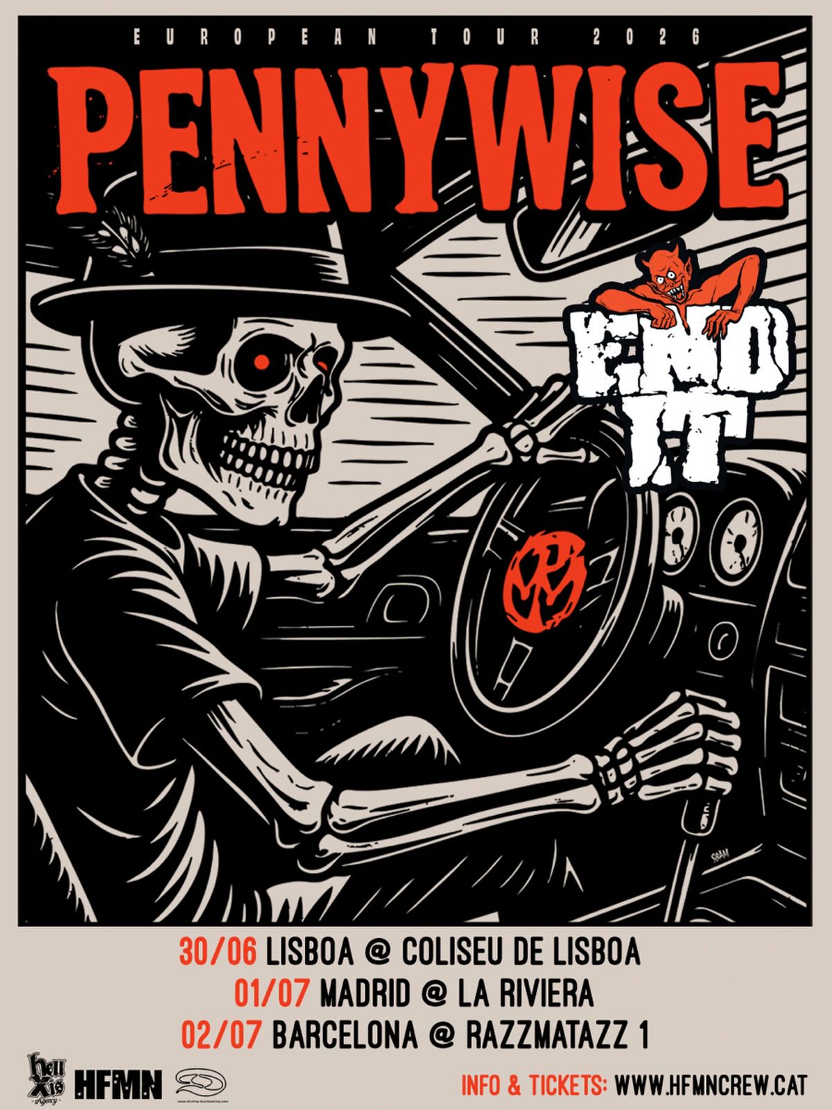 pennywise european tour