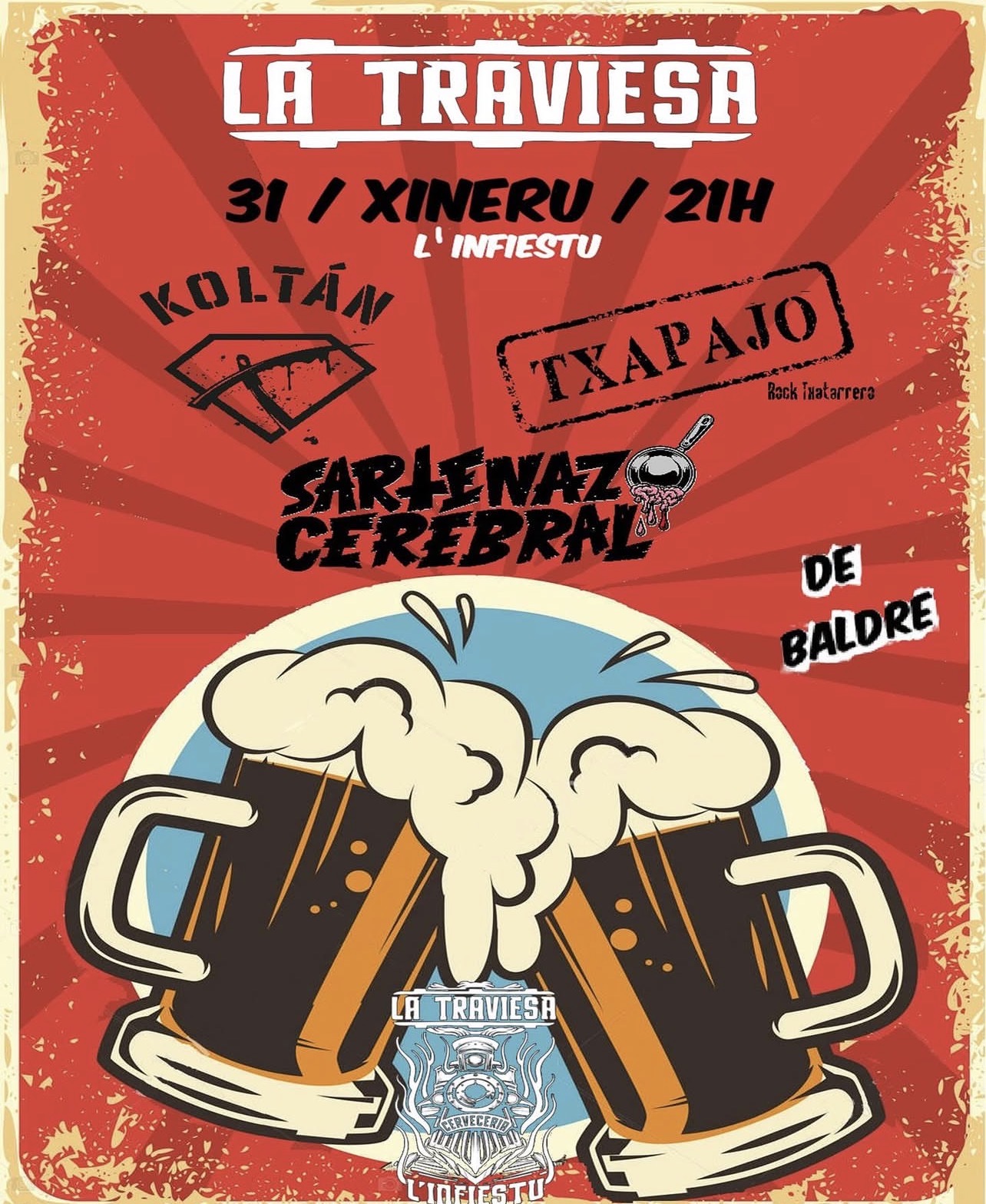 sartenazo cerebral infesto