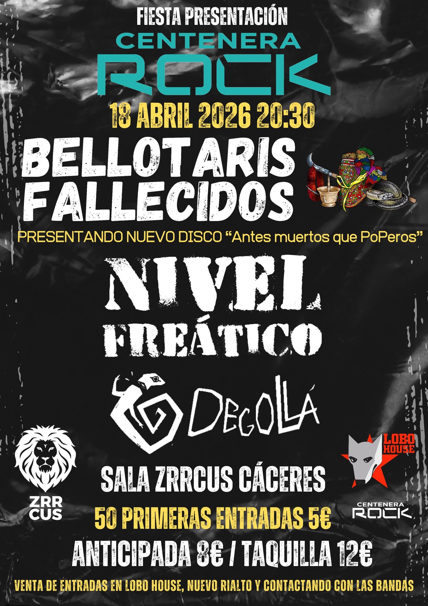 concierto bellotaris fallecidos caceres