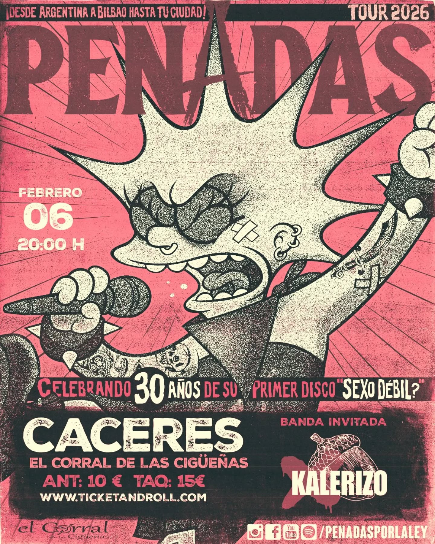 concierto penadas por la ley caceres